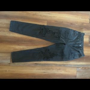 American eagle black ripped jeans